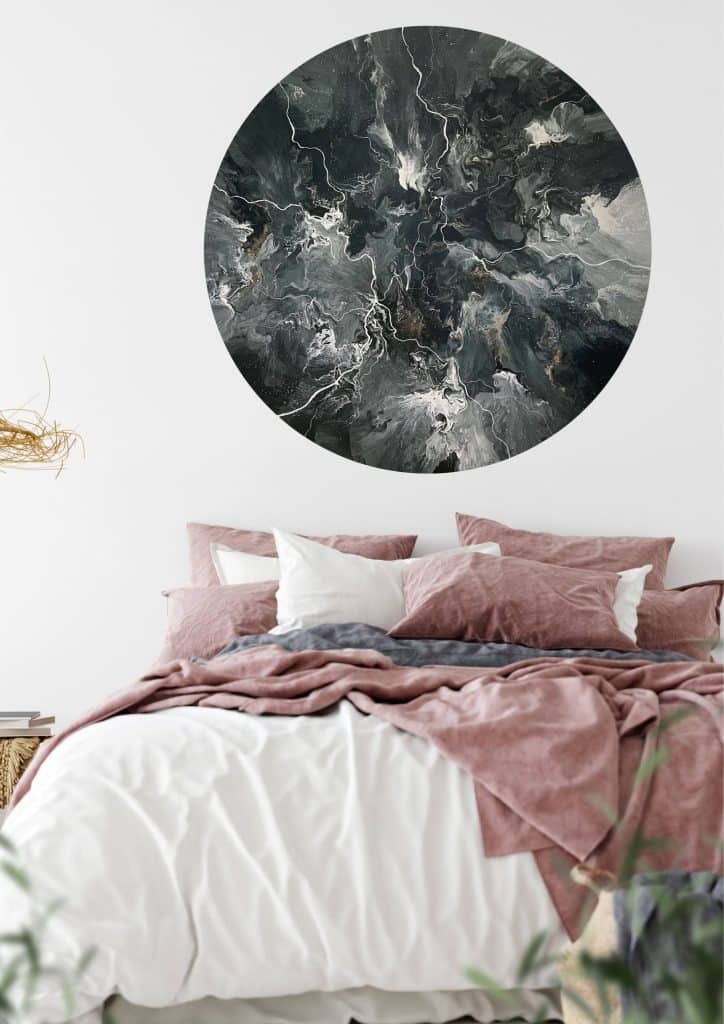 Rundt abstrakt maleri